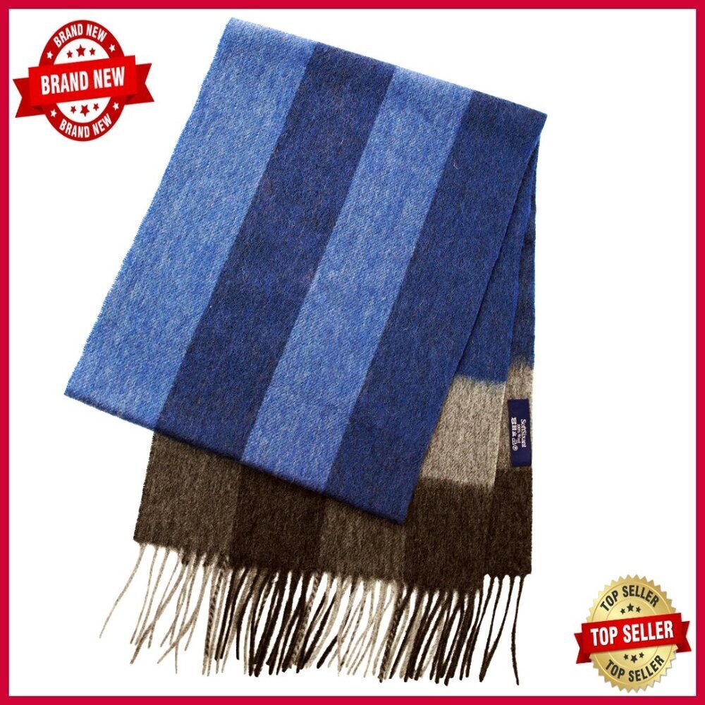 Lightweight Pure Wool Winter Scarf 70.8x11.8 Inches Warm Cold Weather Accessory